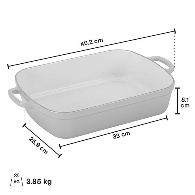 Le Creuset 4.9 Litre Rectangle Roaster, Sage