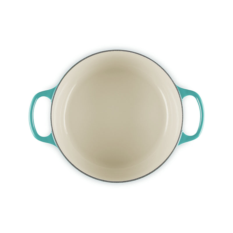 Le Creuset 4.2 Litre Round French Oven, Bleu Riviera
