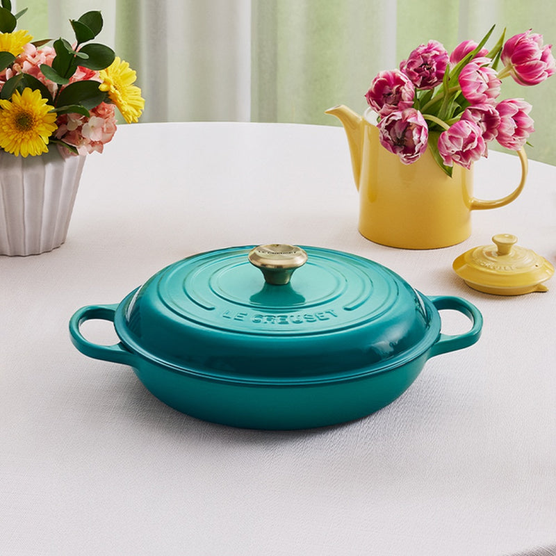 Le Creuset 3.5 Litre Braiser, Bleu Riviera