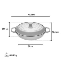 Le Creuset 3.5 Litre Braiser, Bleu Riviera