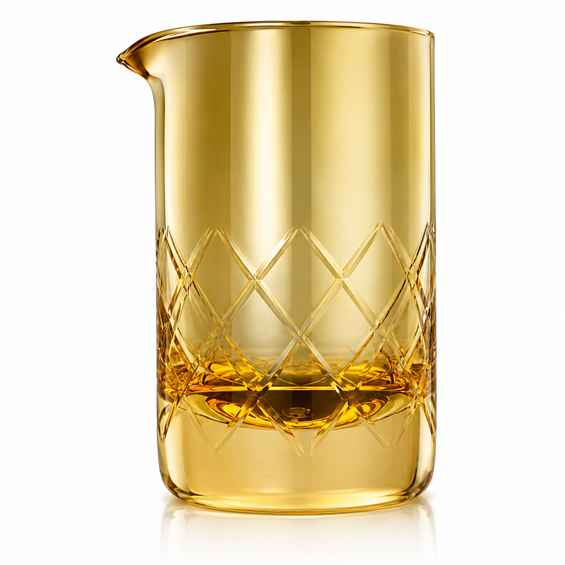 Barfly 17 Oz Mixing Glass with Pouring Spout, Gold