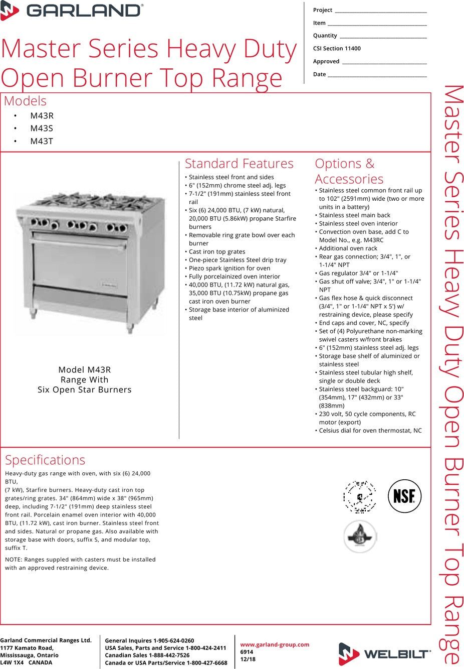 Spec Sheet