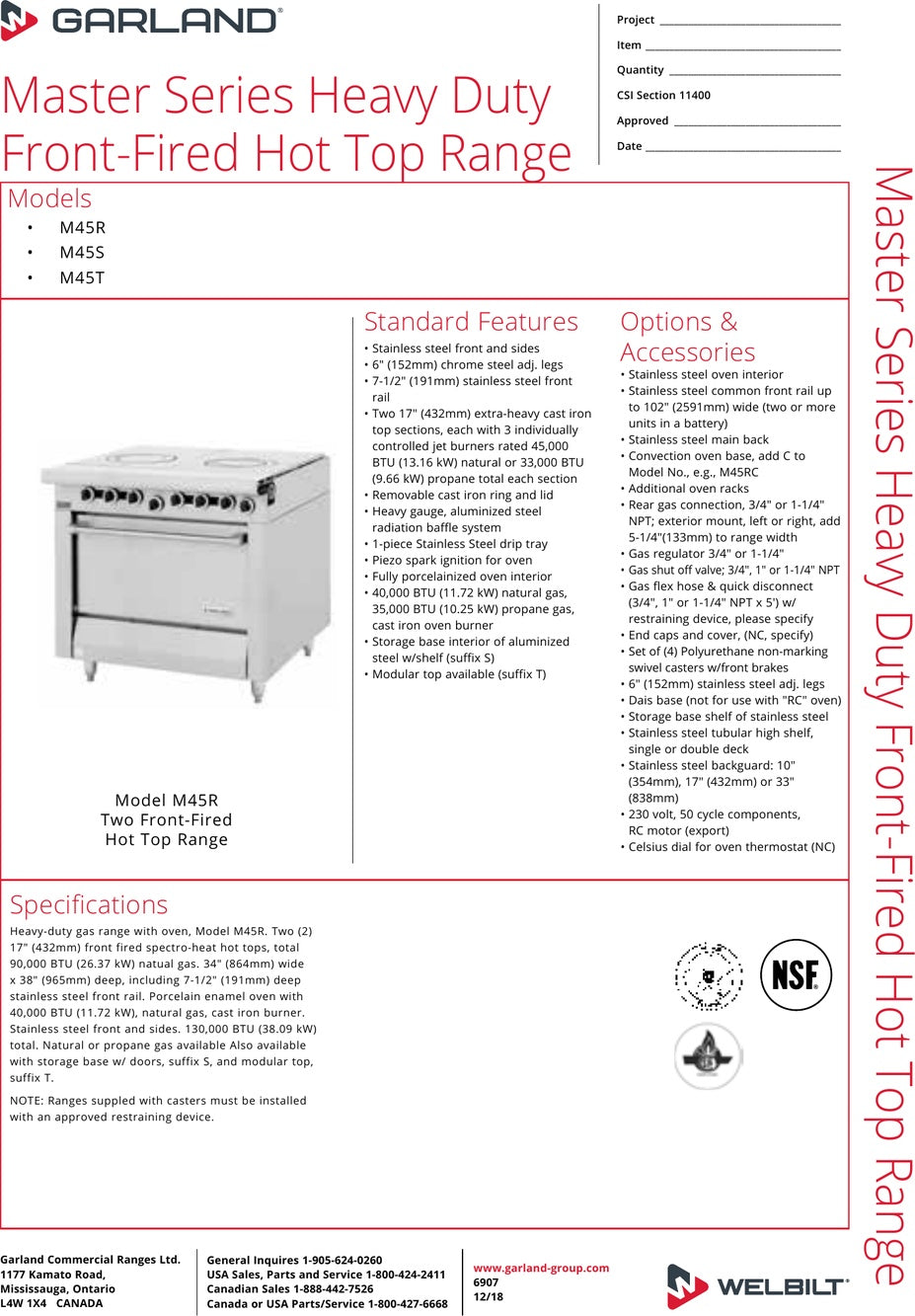 Spec Sheet