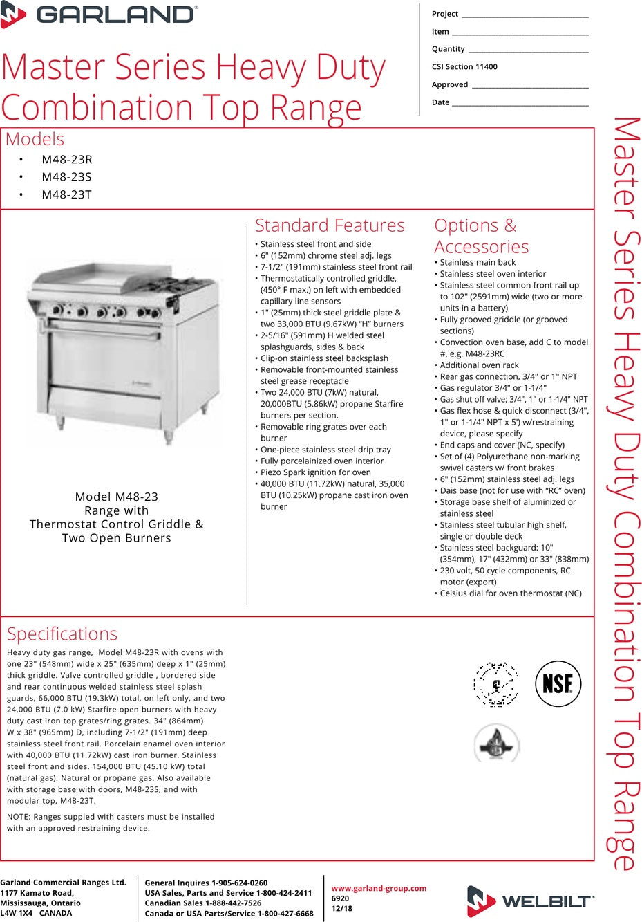 Spec Sheet