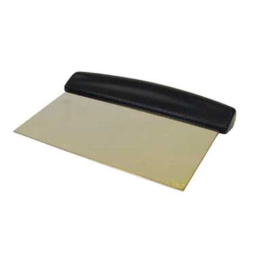 Magnum 6" x 3" Dough Scraper with Black Handle, Stainless Steel