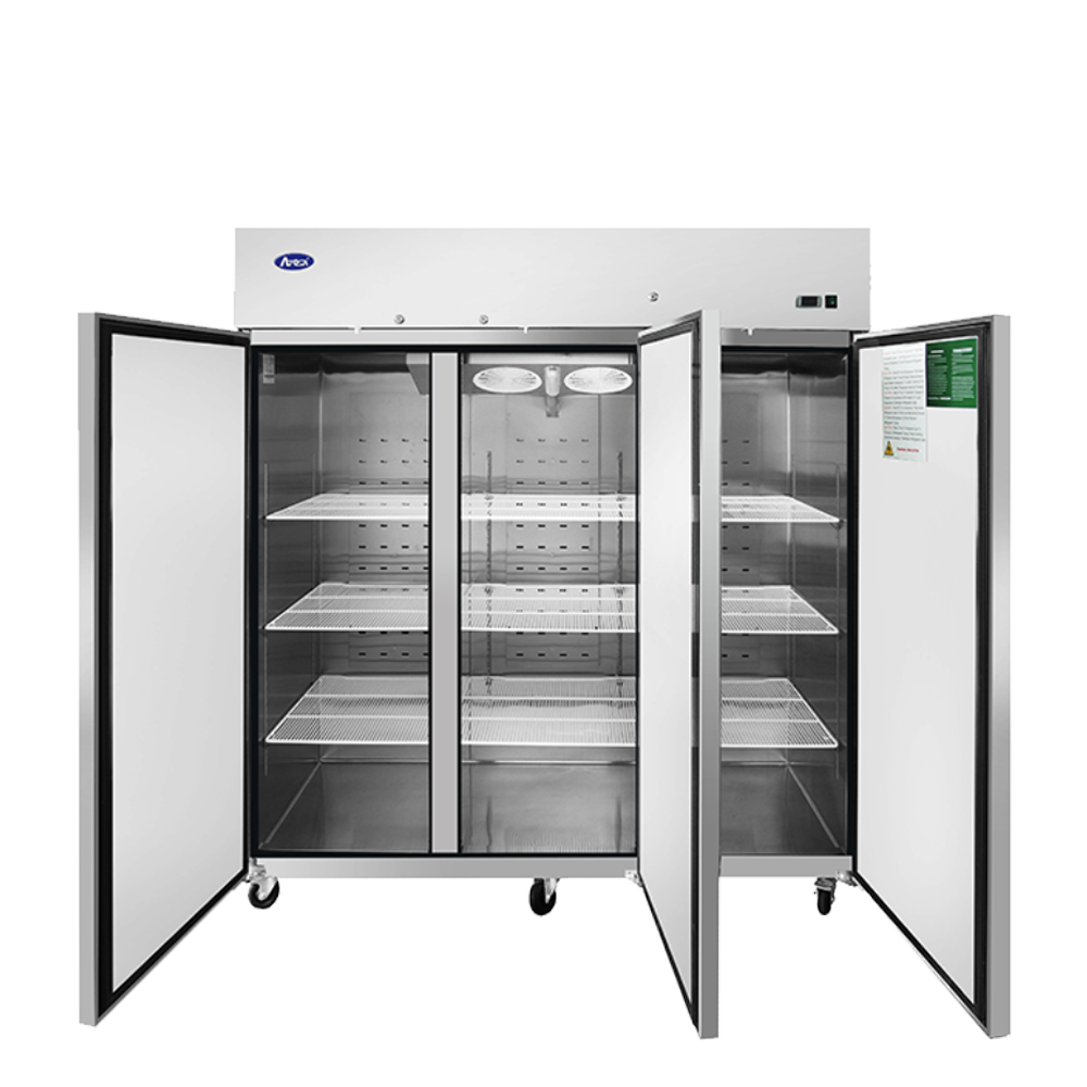 Atosa 77.75" Reach In Freezer with 3 Solid Door, Top Mount
