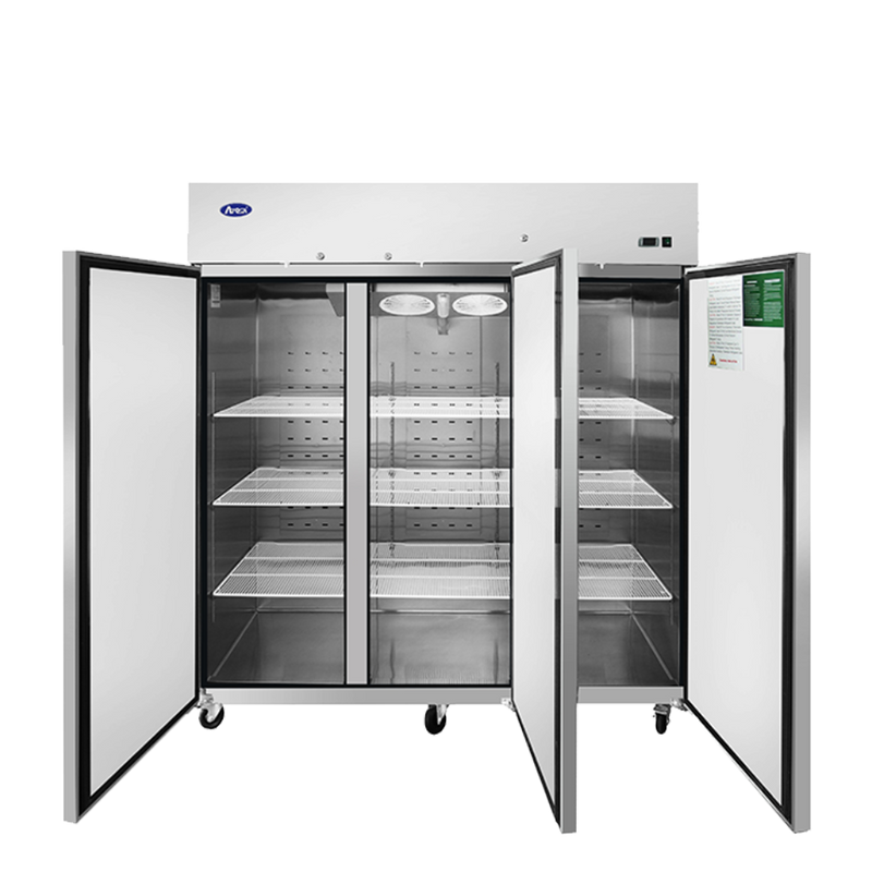 Atosa 77.75" Reach In Freezer with 3 Solid Door, Top Mount