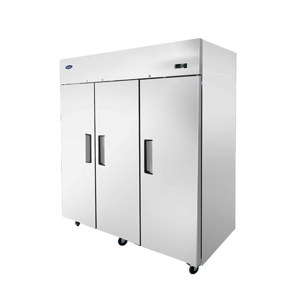 Atosa 77.75" Reach In Freezer with 3 Solid Door, Top Mount