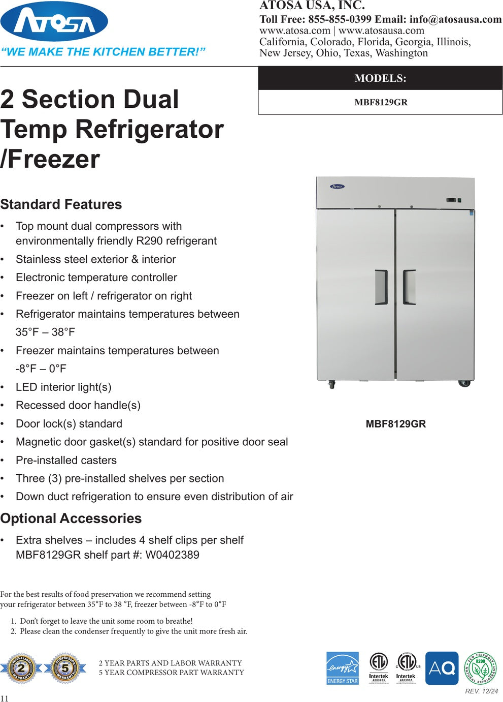 Spec Sheet