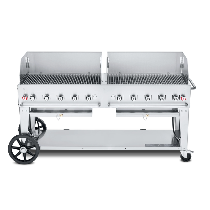 Crown Verity CV-MCB-72NG 70" Mobile Outdoor BBQ / Charbroiler, Natural Gas