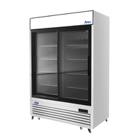 Atosa MCF8709GR 54" Merchandiser Refrigerator with 2 Glass Sliding Doors, Stainless Steel Exterior