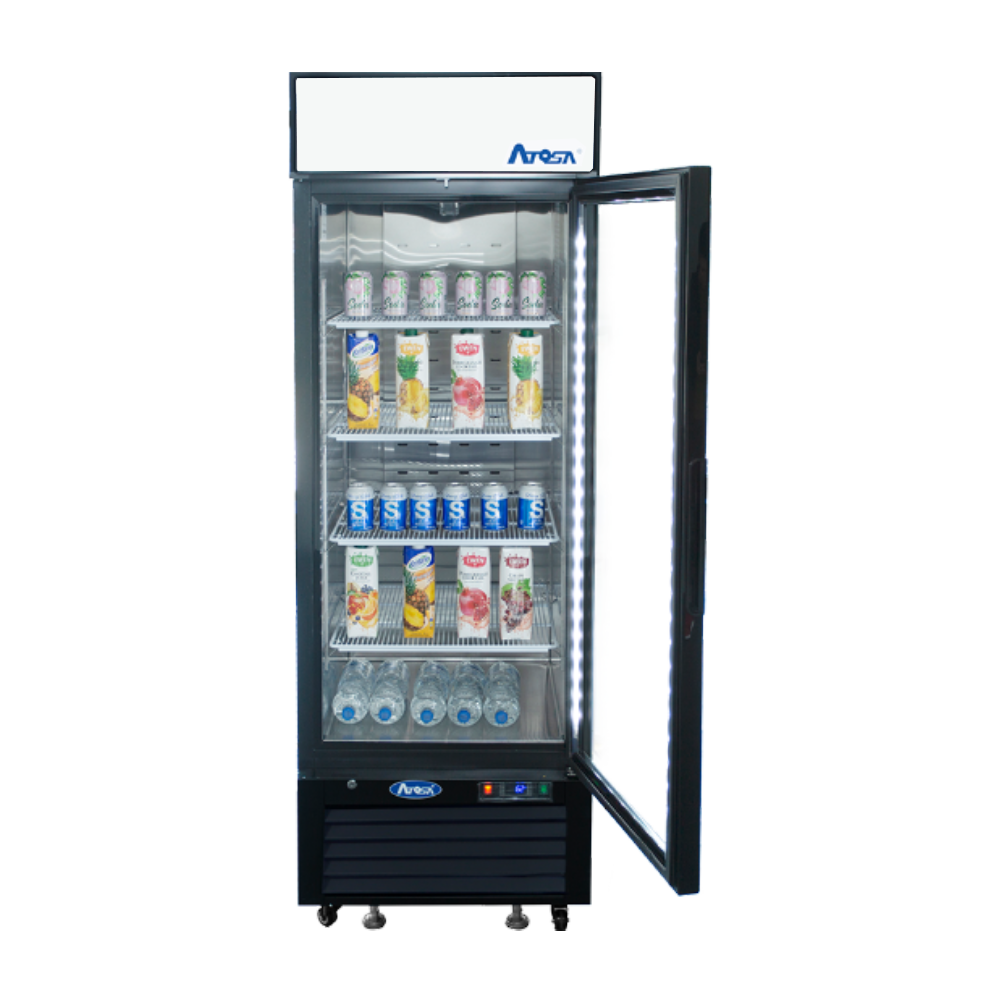 Atosa MCF8720GR 27" Merchandising Freezer with 1 Glass Door - Black