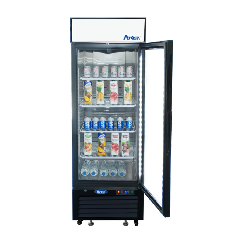 Atosa MCF8720GR 27" Merchandising Freezer with 1 Glass Door - Black