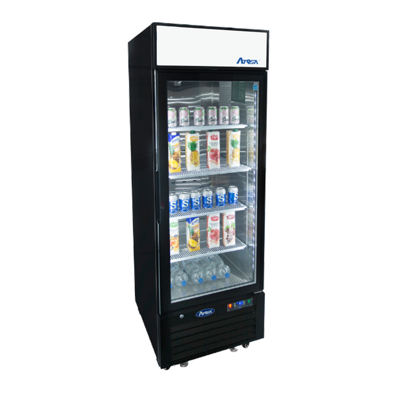 Atosa MCF8720GR 27" Merchandising Freezer with 1 Glass Door - Black