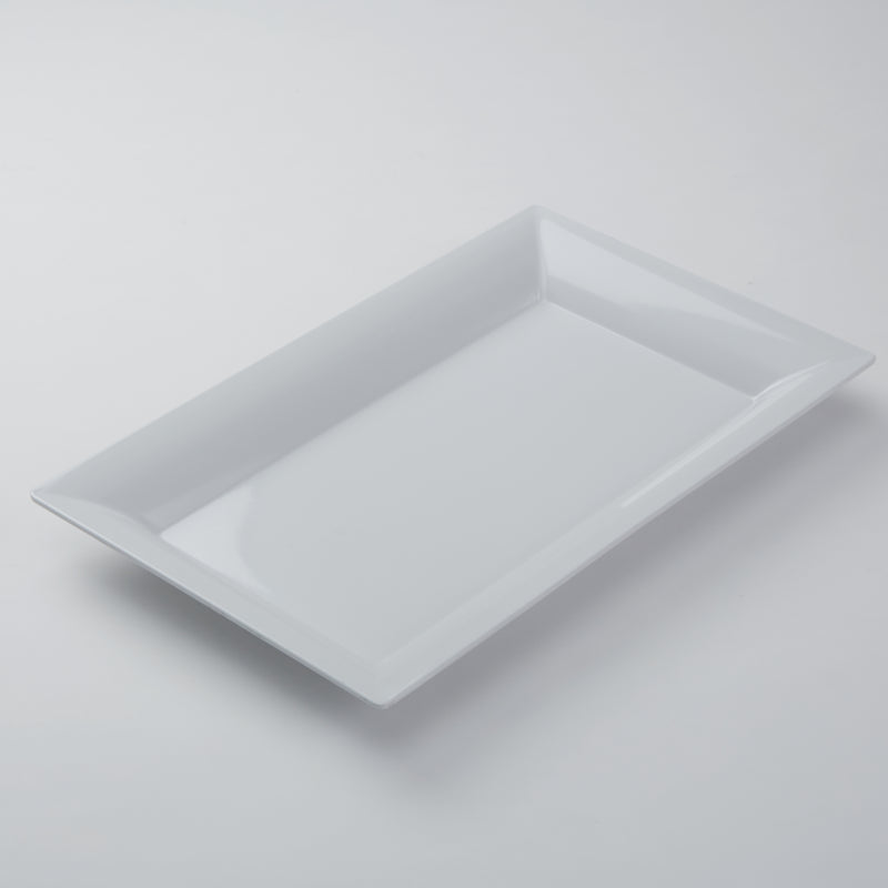 American Metalcraft Endurance 21" x 13" Melamine Platter, White, 8 /Case