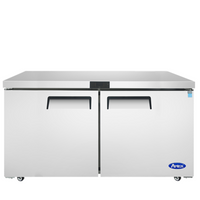 Atosa MGF8407GR 60" Undercounter Freezer with 2 Solid Doors