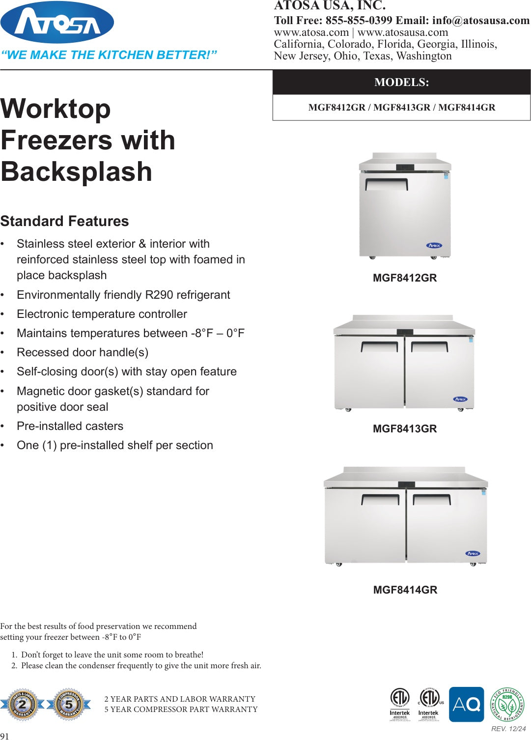 Spec Sheet