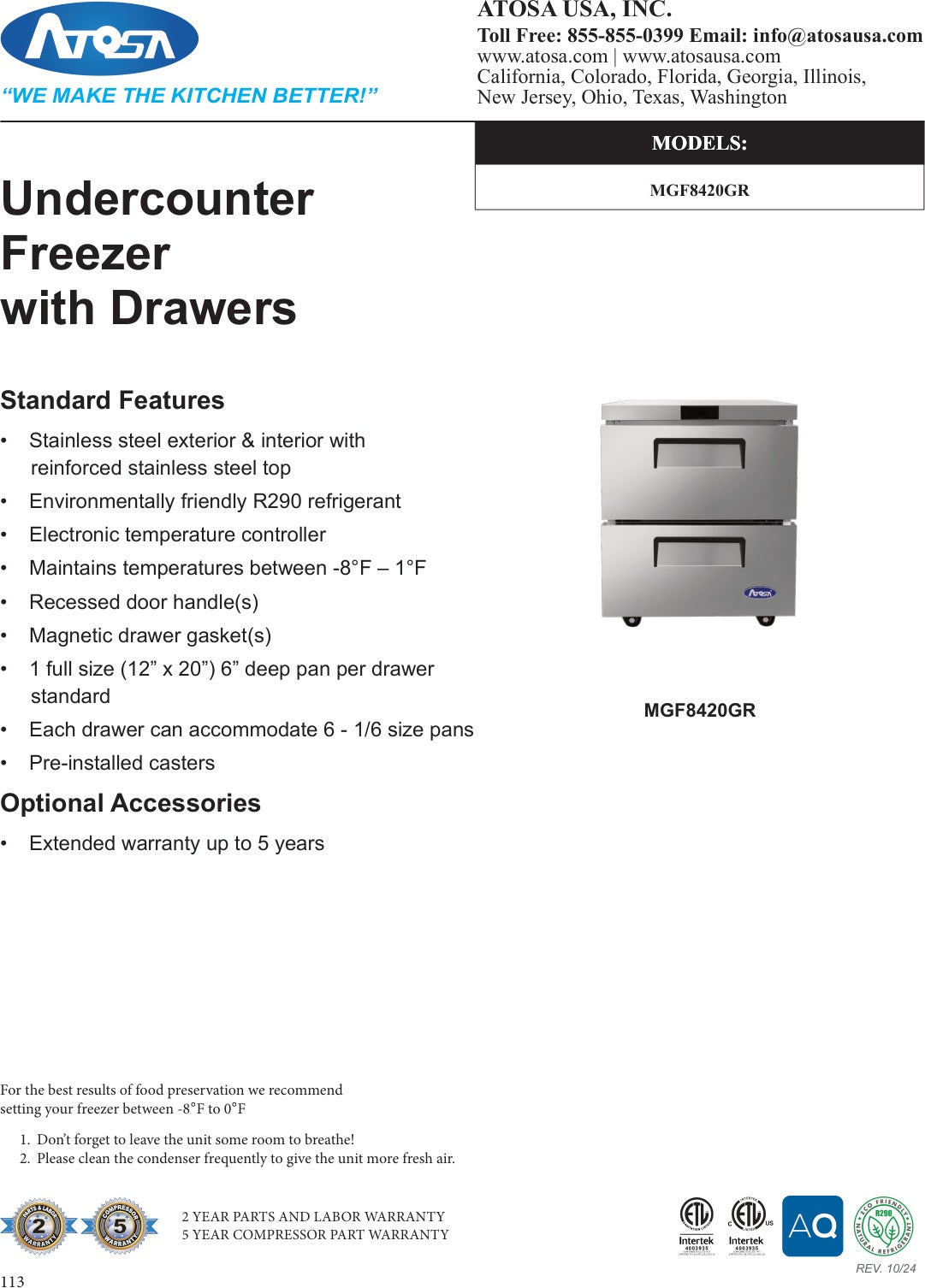 Spec Sheet