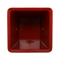 G.E.T. 3 Qt Square Melamine Salad Crock, Red
