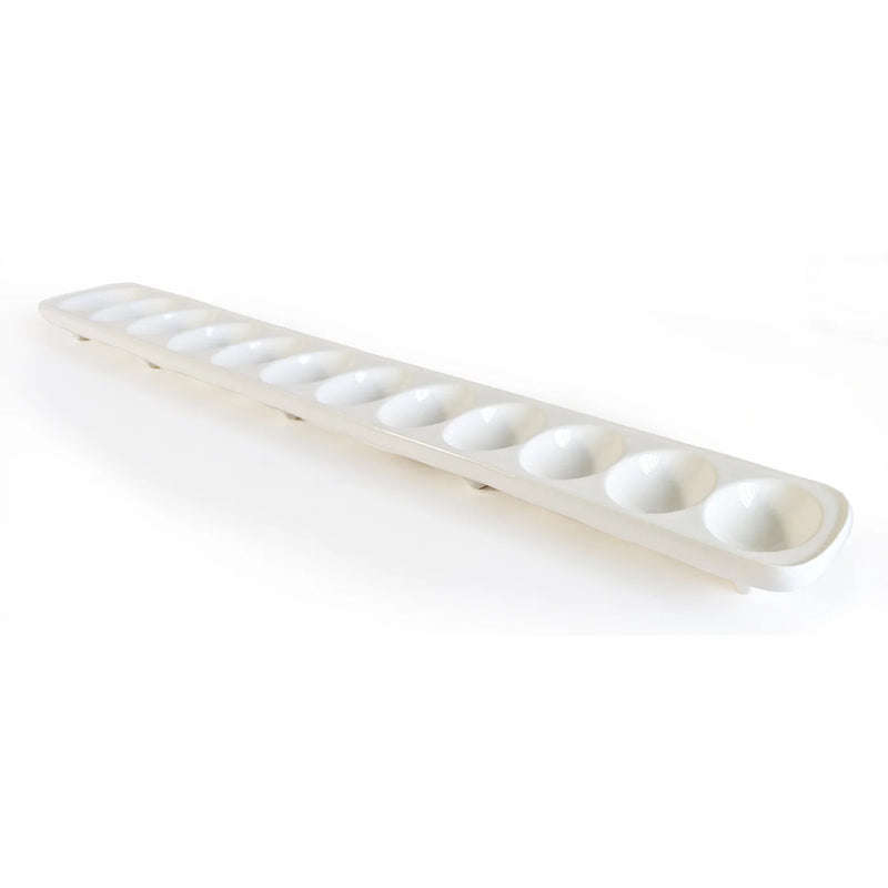 Maison Plus Devilled Egg Tray, Holds 12 Eggs, Stoneware