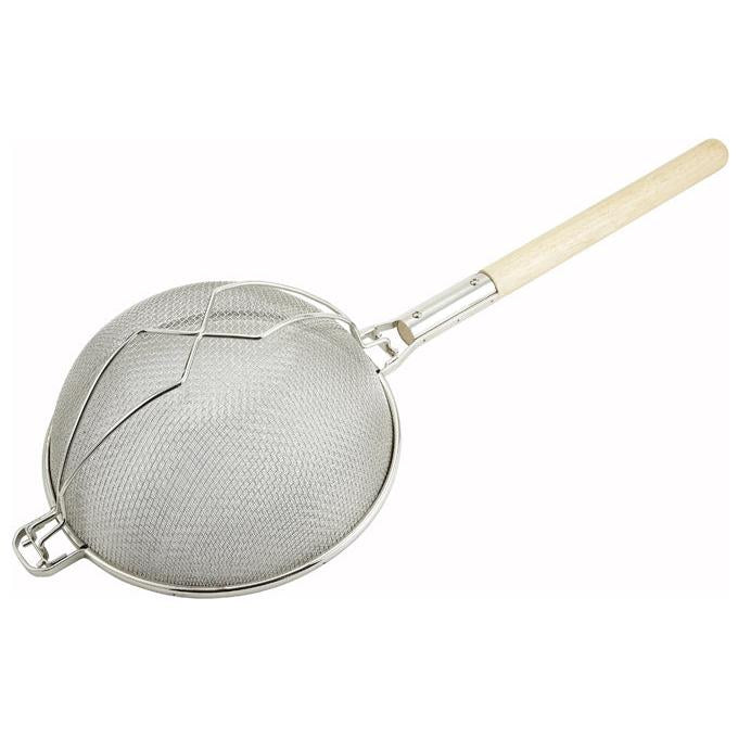 Winco 14.25" Double Mesh Strainer, Heavy Duty