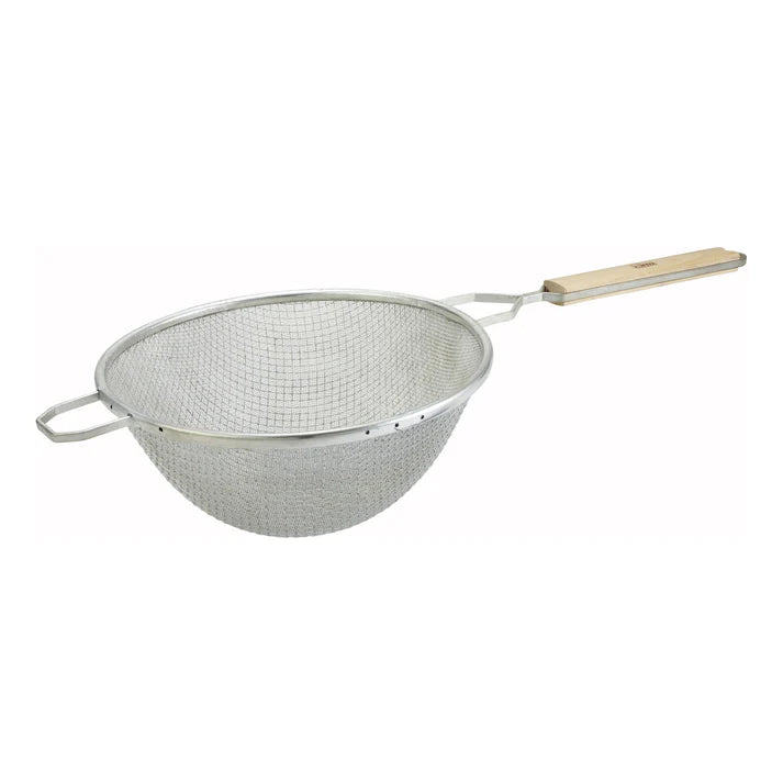 Winco 10.25" Double Fine Mesh Strainer