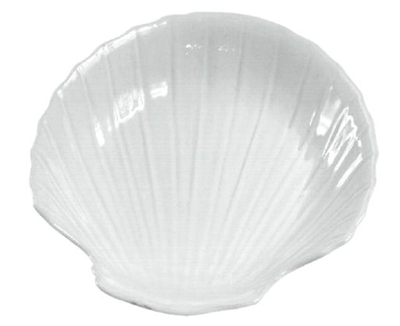 Magnum 6.25" Shell-Shaped Ceramic Baking Dish, White