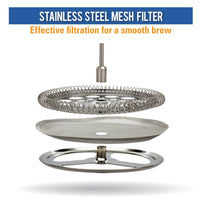 Minimal 1 Litre French Press, Stainless Steel