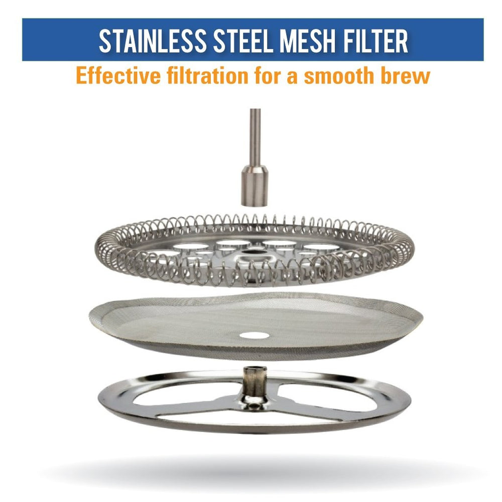 Minimal 1.5 Litre French Press, Stainless Steel