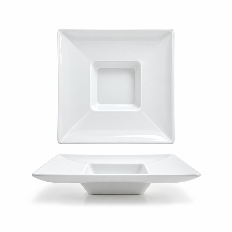 Front Of The House Mod 8 Oz Wide Rim Square Bowl, White 6 /Case