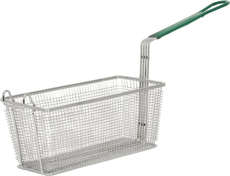 Nella Fryer Basket 13.25" x 6.5" x 6" with Green Handle