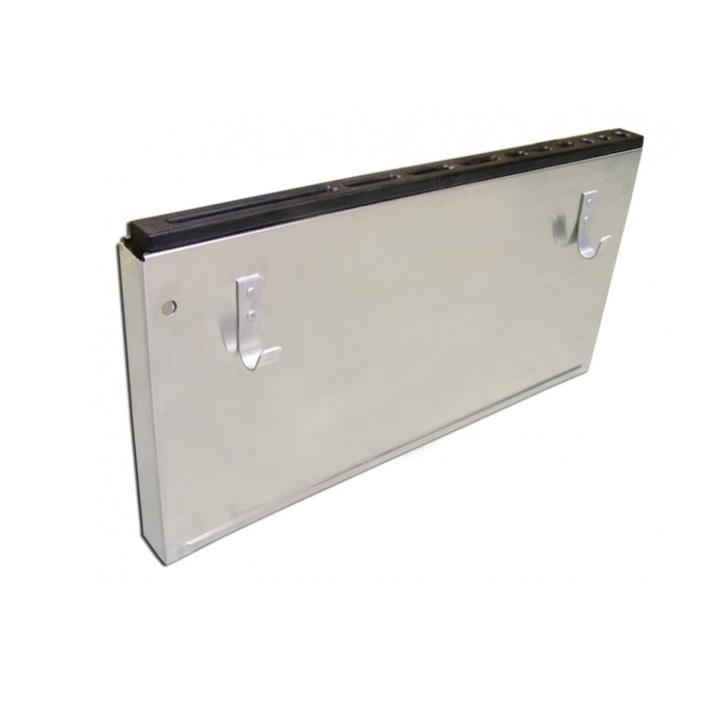 Nella Large Stainless Steel Knife Rack with Black Plastic Insert