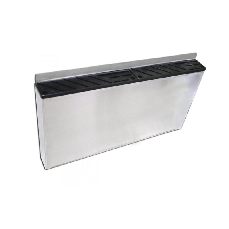 Nella Double Stainless Steel Knife Rack with Black Plastic Insert