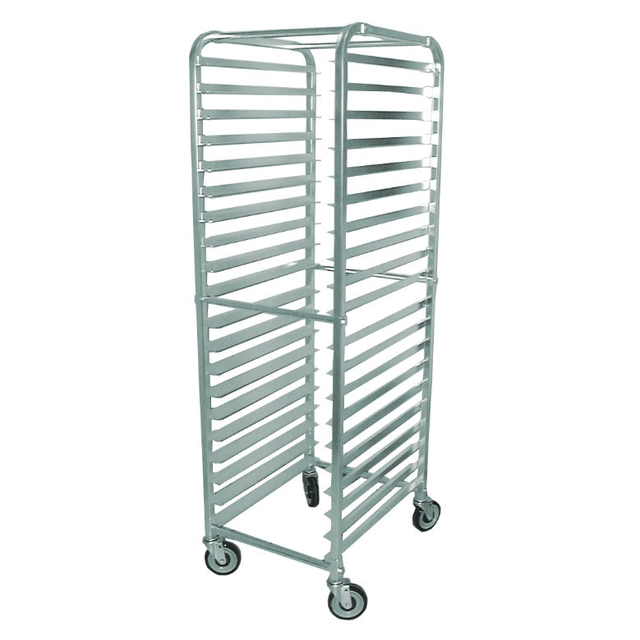 Nella Full Size 20 Tier Curved Top Pan Rack Aluminum 3" Spacing, 25.8” x 20.3” x 69”