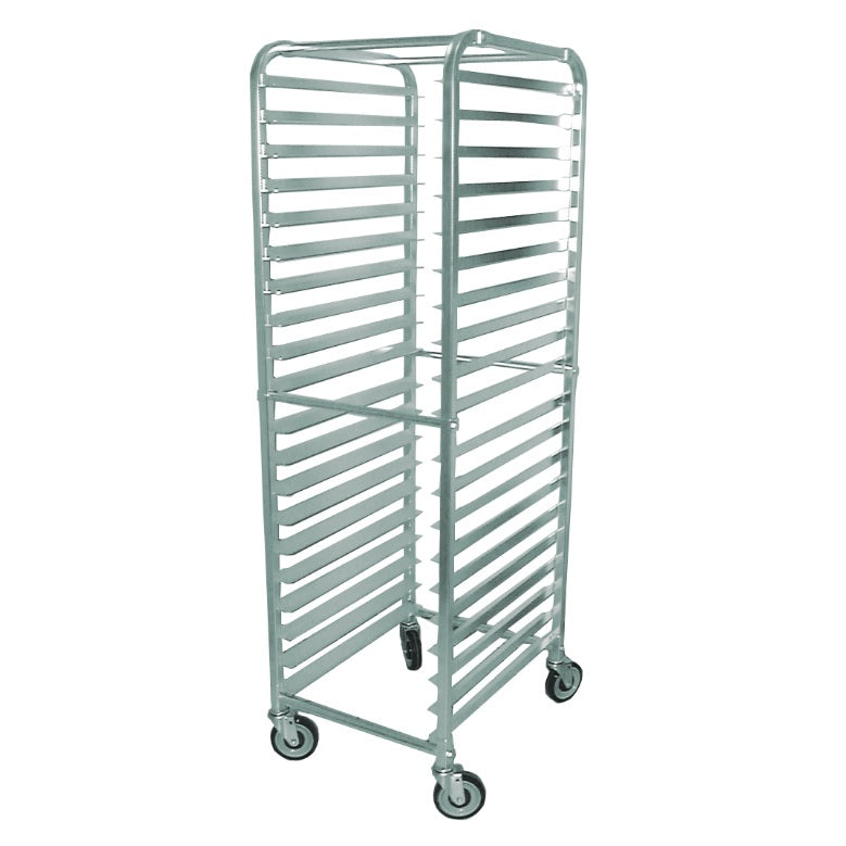 Nella Full Size 20 Tier Curved Top Pan Rack Aluminum 3" Spacing, 25.8” x 20.3” x 69”