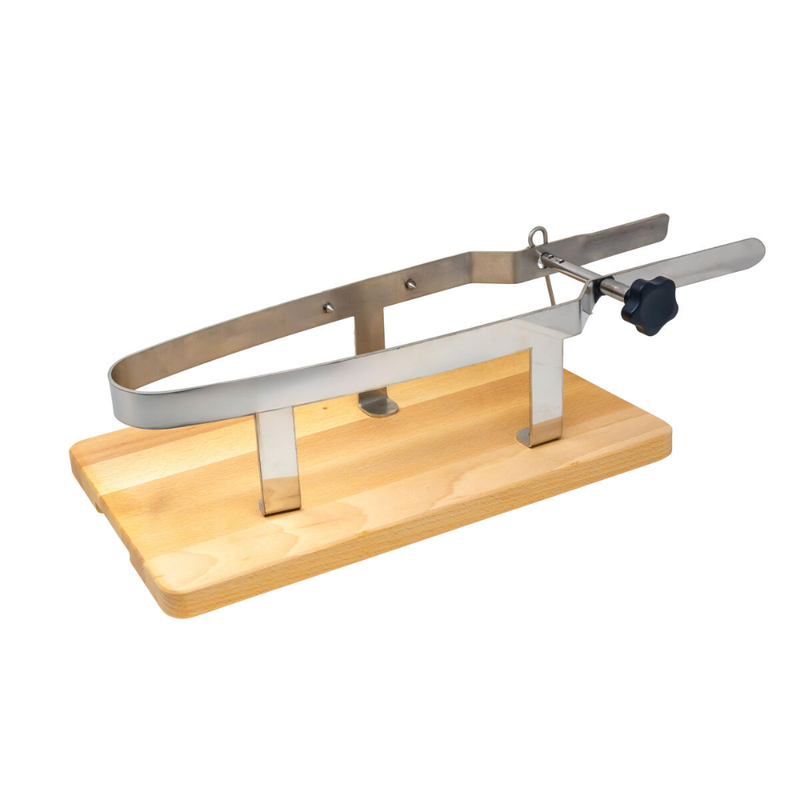 Nella Prosciutto Holder with Wooden Base
