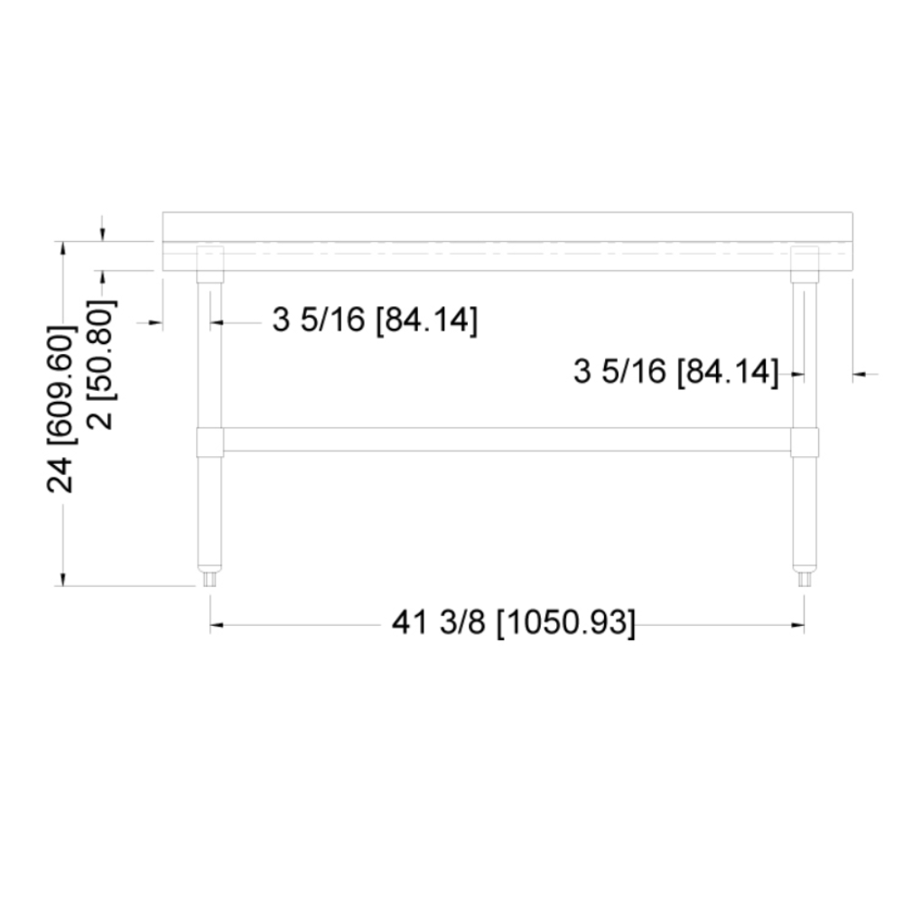 Nella 30" x 48" Equipment Stand, Stainless Steel