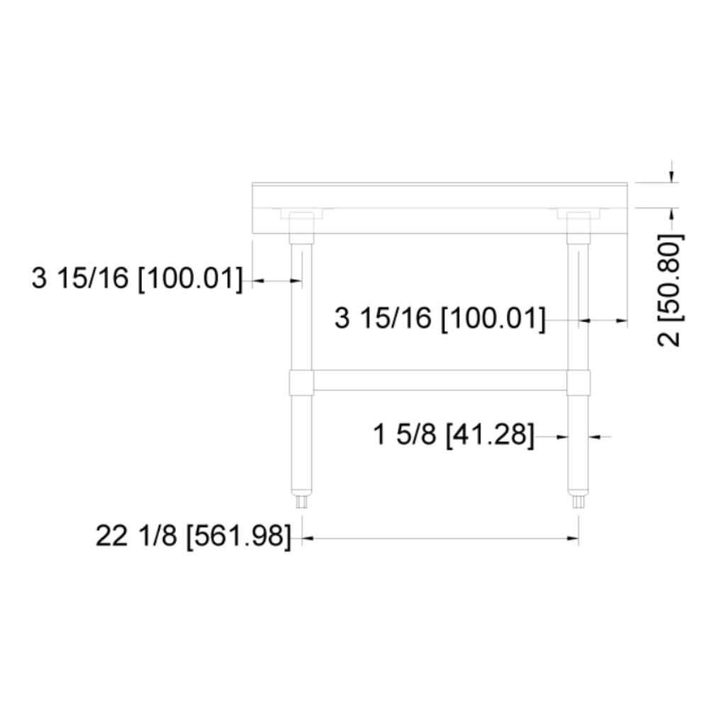 Nella 30" x 48" Equipment Stand, Stainless Steel