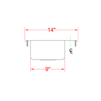 Nella One Tub Drop In Sink 9" x 9" x 5" with Flat Top