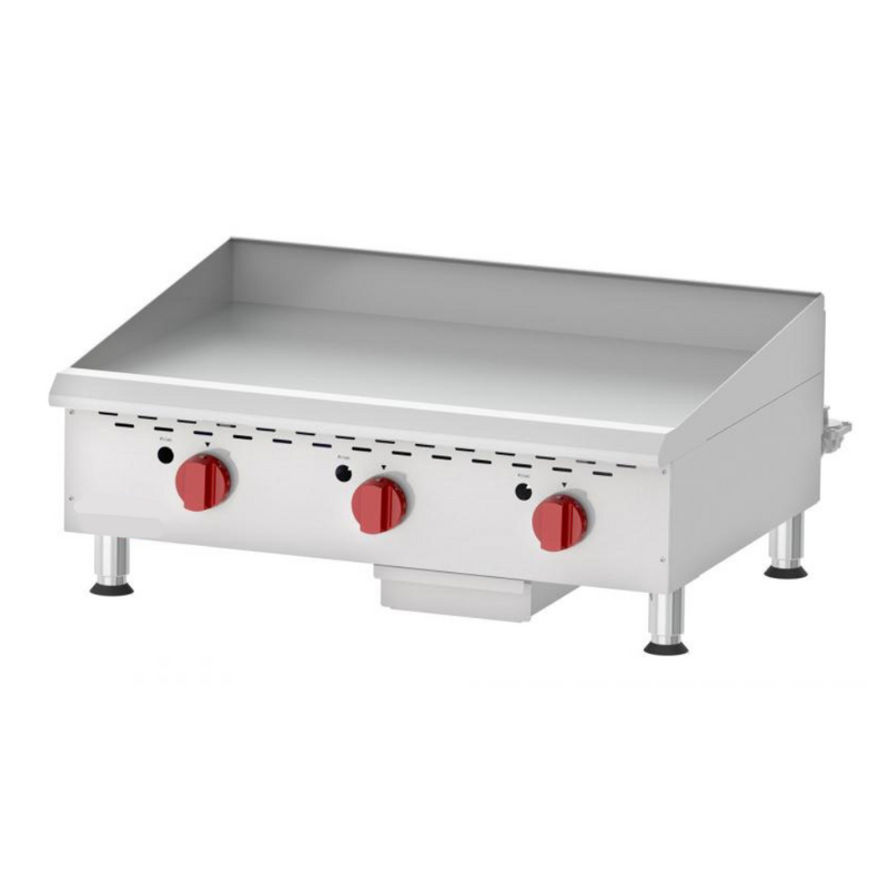 Nella 36" Countertop Gas Griddle with 3 Burners & Thermostatic Controls, Natural Gas