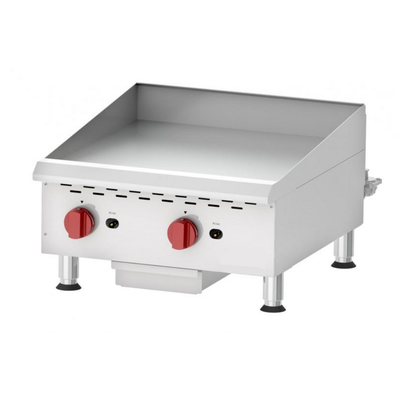 Nella Countertop 24" Griddle with Manual Controls & 2 Burners, 60,000 BTU Natural Gas