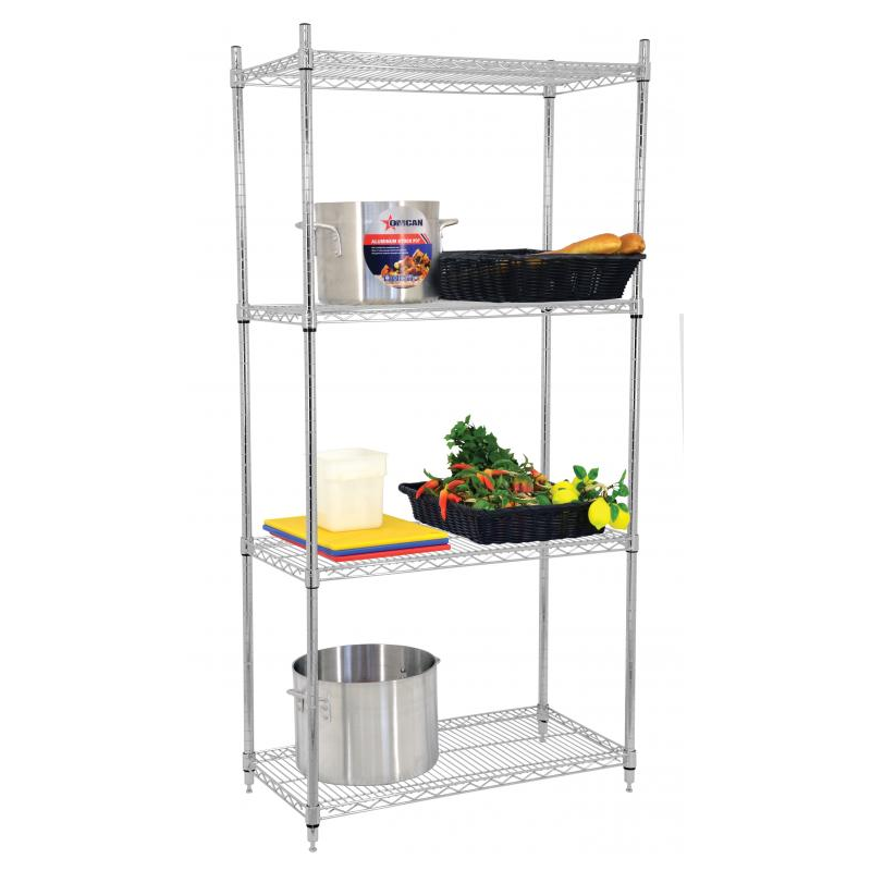 Nella Chrome Shelving Kit, 18" x 60" x 72"