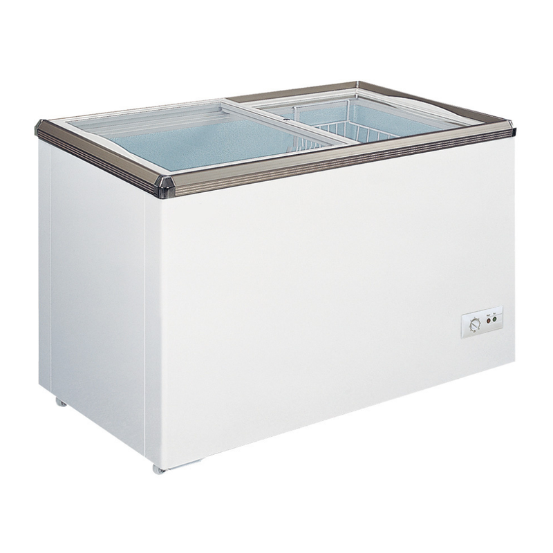 Nella 34" Ice Cream Display Chest Freezer with Flat Glass Top