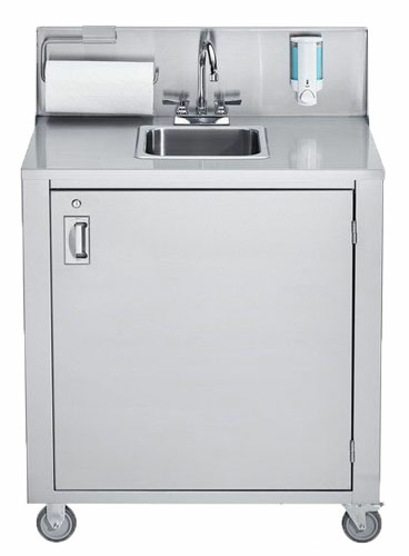 Nella 25" Portable Hand Sink with Backsplash, Water Heater & Pump