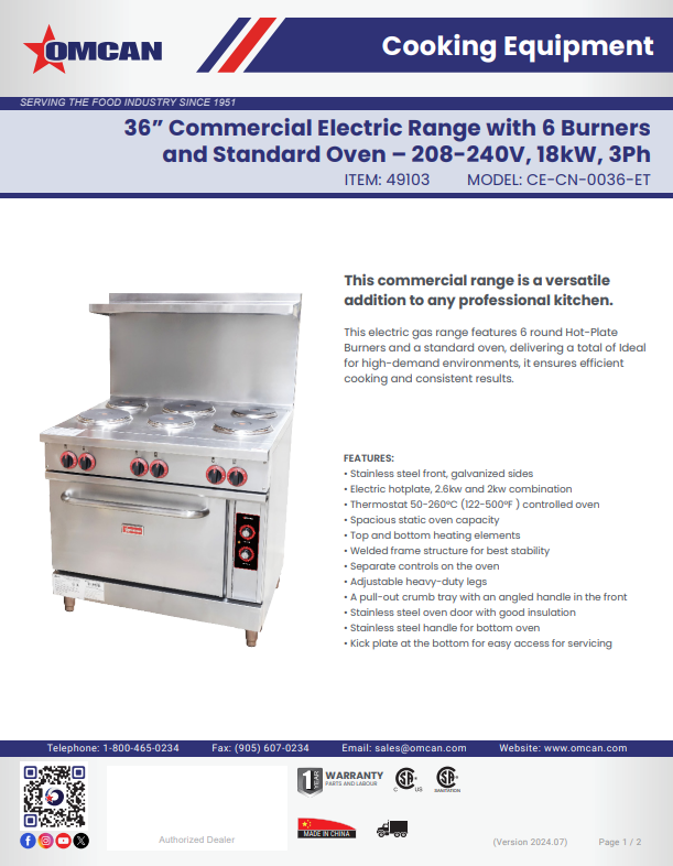 Spec Sheet