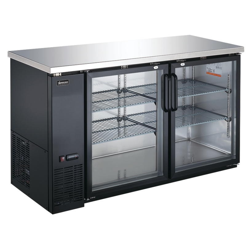 Nella 61" Back Bar Refrigerator with 2 Glass Doors