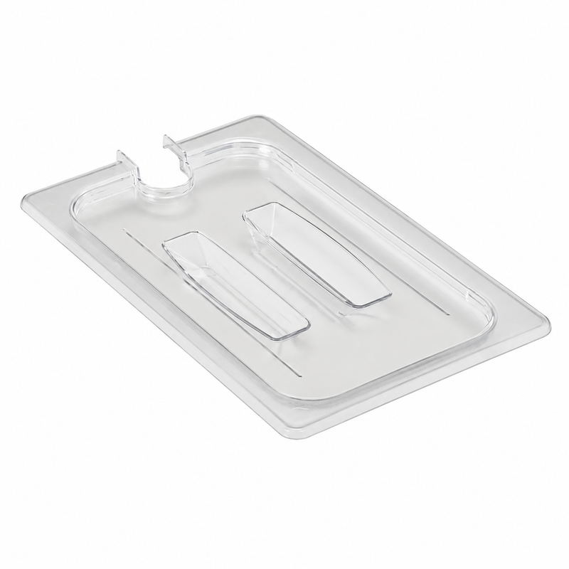Nella 1/3 Size Notched Food Pan Cover with Handle, Clear