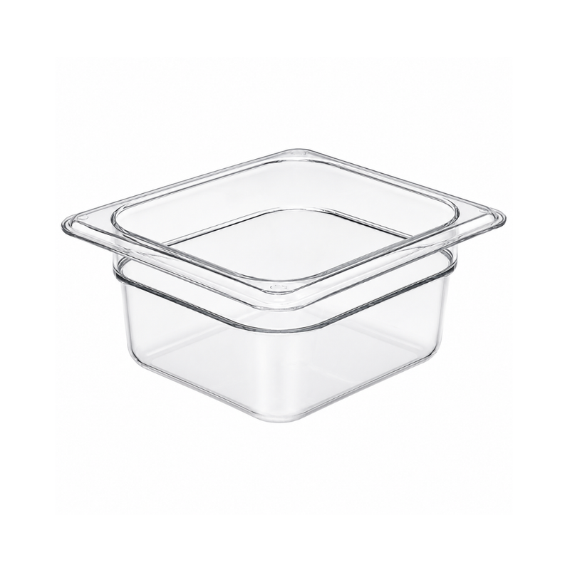 Nella 1/6 Size Food Pan with 2.5" Depth, Clear