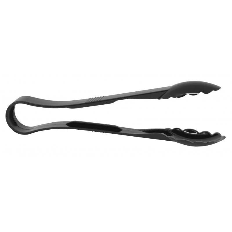 Nella 12" Plastic Scallop Tong, Black