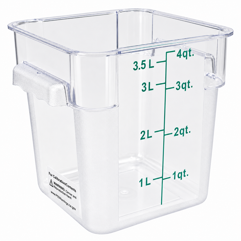 Nella 4 Qt Square Food Storage Container, Clear